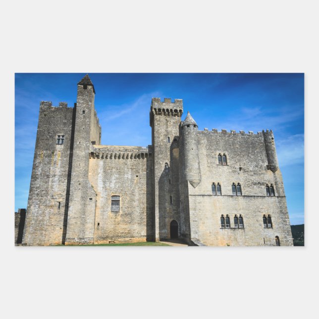 Pegatina rectangular del castillo de Chateau de (Anverso)