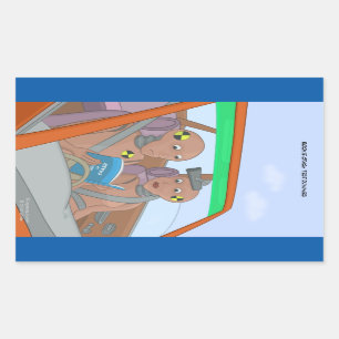 Pegatina rectangular del desplome de los maniquíes