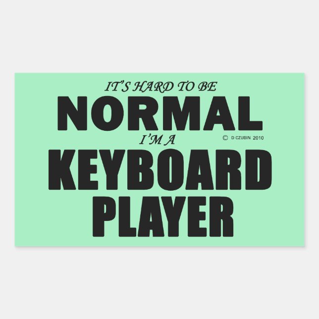 Pegatina rectangular del reproductor de teclado no (Anverso)