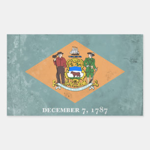 Pegatina Rectangular Delaware