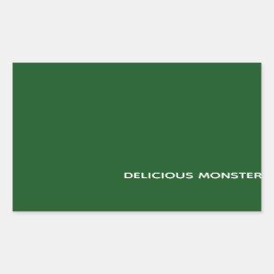 Pegatina Rectangular Delicioso nombre de color verde Monster