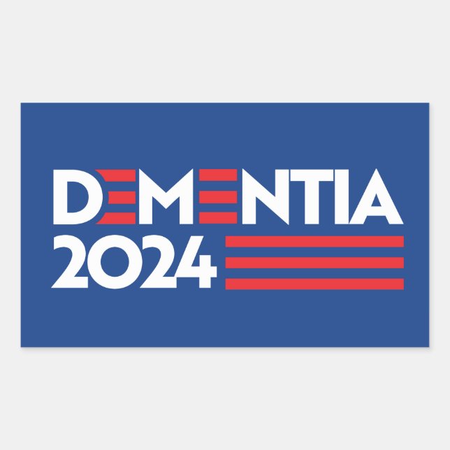 Pegatina Rectangular Dementia 2024 (Anverso)