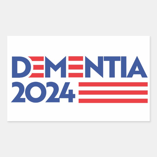 Pegatina Rectangular Dementia 2024 (Anverso)