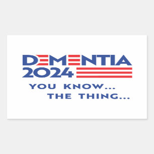 Pegatina Rectangular Dementia 2024: Sabes lo que pasa