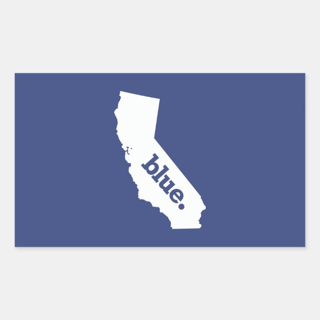 Pegatina Rectangular Demócrata de California (Anverso)