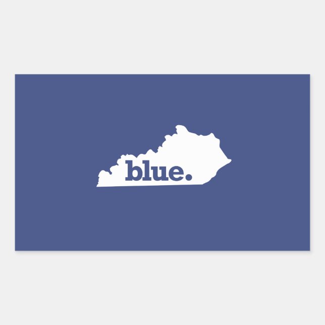 Pegatina Rectangular Demócrata de Kentucky (Anverso)