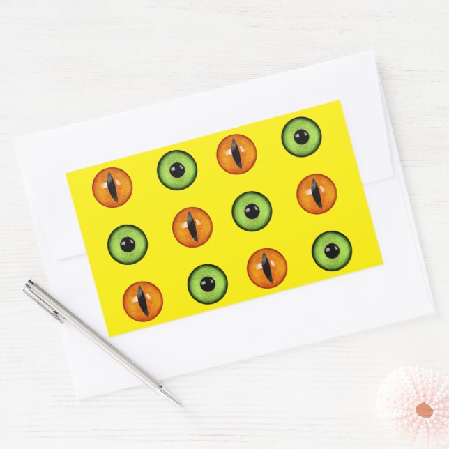 Pegatina Rectangular Demon Eyes (Sobre)