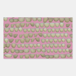 PEGATINA RECTANGULAR DENTISTRY DENTISTRY ORTHODONTICS ROTTEN DIETE BOCA