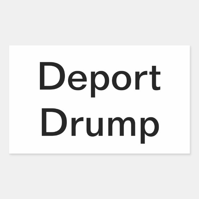 Pegatina Rectangular Deport Drump Comic Splash-Art Hankamer Artjunkhaus (Anverso)