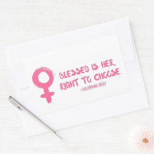 Pegatina Rectangular Derecho a elegir a una feminista versátil
