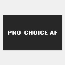 Pegatina Rectangular Derechos de aborto en blanco y negro de Pro Choice