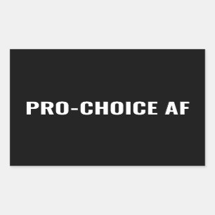Pegatina Rectangular Derechos de aborto en blanco y negro de Pro Choice