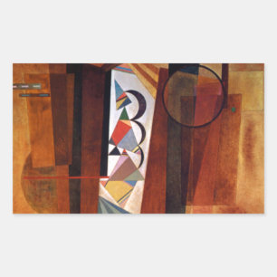 Pegatina Rectangular Desarrollo de Kandinsky en la pintura abstracta ma