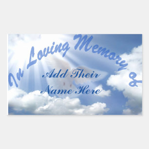 Pegatina Rectangular Descansa en paz_