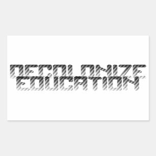 Pegatina Rectangular Descolonizar la educación