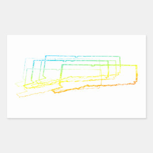 Pegatina Rectangular desenfoque de frío de conexión