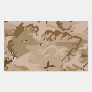 Pegatina Rectangular Desert Camo