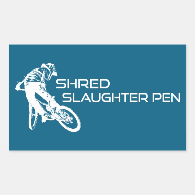 Pegatina Rectangular Desgarrar el sendero Slaughter Pen Bentonville (Anverso)