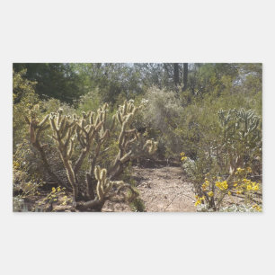 Pegatina Rectangular Desierto