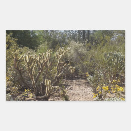 Pegatina Rectangular Desierto