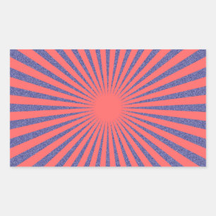 Pegatina Rectangular Destino rojo: