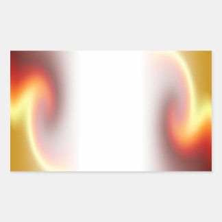 Pegatina Rectangular Desvanecimiento de la gloria roja