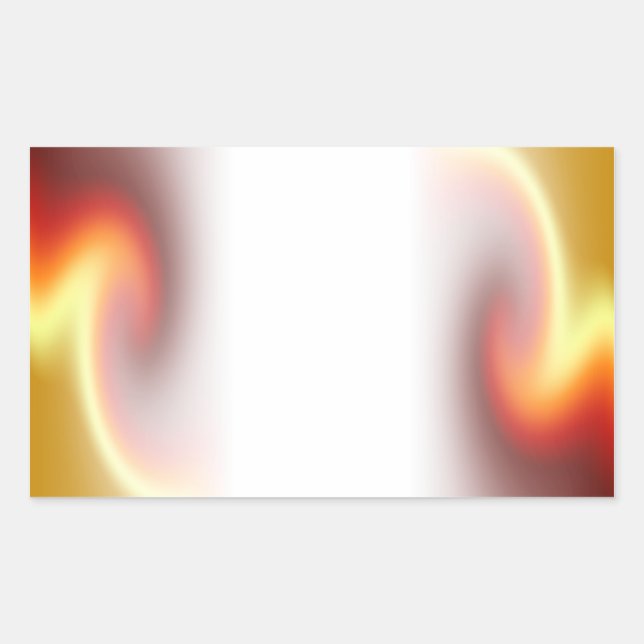 Pegatina Rectangular Desvanecimiento de la gloria roja (Anverso)