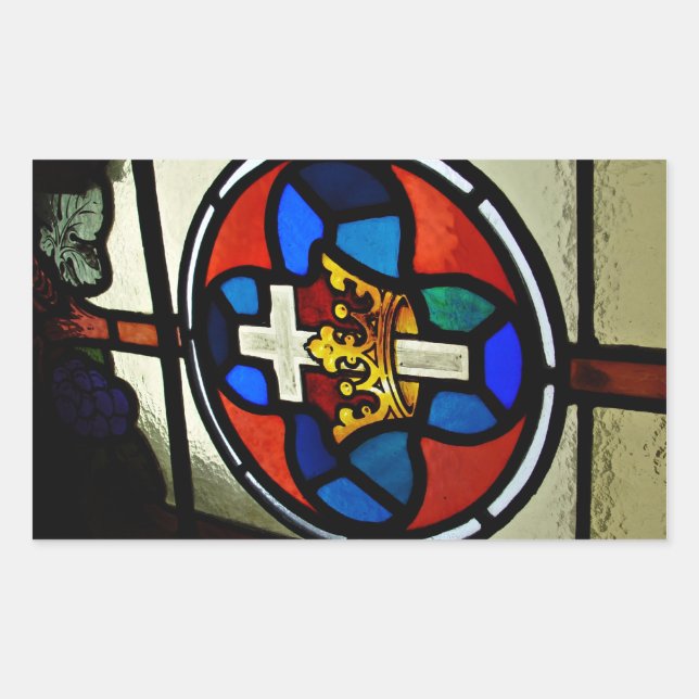 Pegatina Rectangular Detalle de vidrio contenido (Anverso)