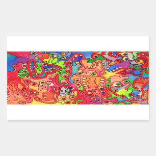 Pegatina Rectangular ¡Detengan el mundo, quiero bajarme!