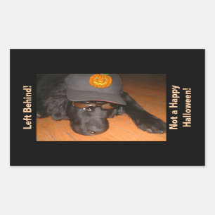 Pegatina Rectangular Detrás De Esta Halloween