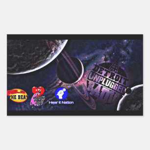 Pegatina Rectangular Detroit Pegatinas desenchufados