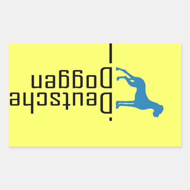 Pegatina Rectangular Deutsche Doggen Aufkleber (Anverso)