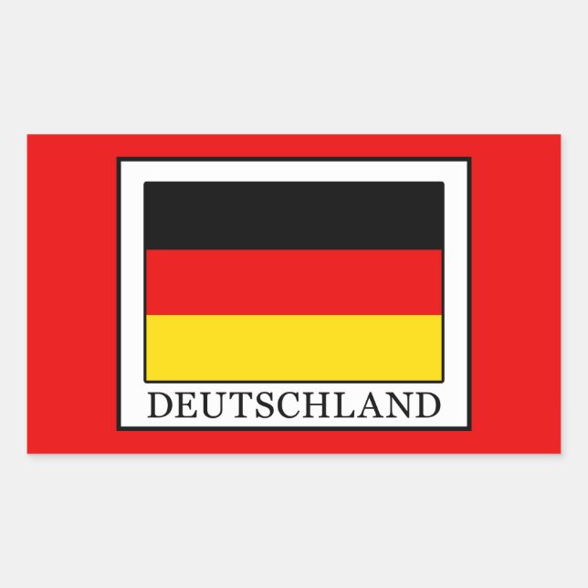 Pegatina Rectangular Deutschland (Anverso)