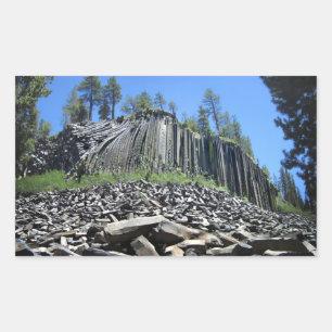 Pegatina Rectangular Devils Postpile - Sierra