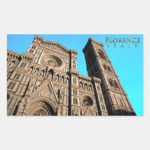 Pegatina Rectangular Di Firenze del Duomo de IL