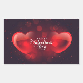 Pegatina Rectangular Día de San Valentín