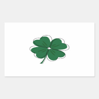 Pegatina Rectangular Día de Shamrock y San Patricio