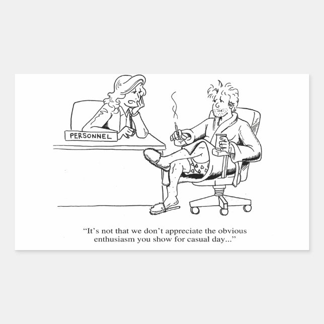 Pegatina Rectangular Día del Casual (Anverso)