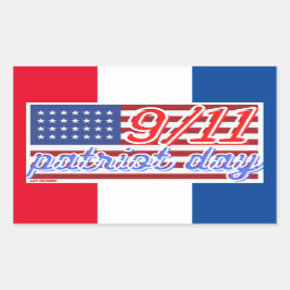 pegatina rectangular "DÍA DEL PATRIOTA"