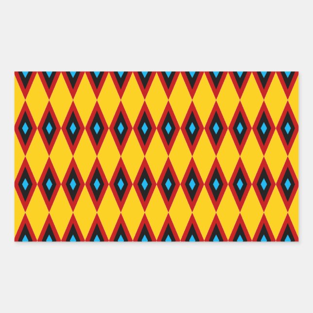 Pegatina Rectangular Diamantes (Anverso)