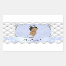 Pegatina Rectangular Diamantes Azules del Príncipe Afroamericano