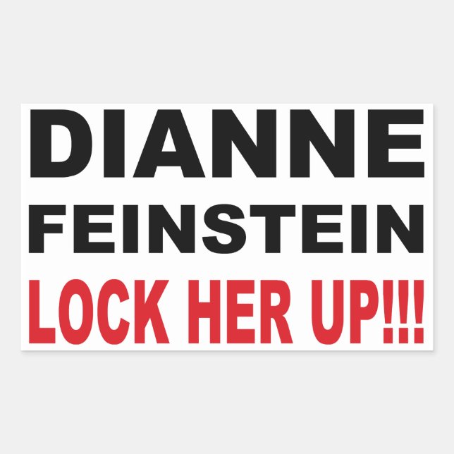 Pegatina Rectangular Dianne Feinstein ¡Enciende la puerta! (Anverso)