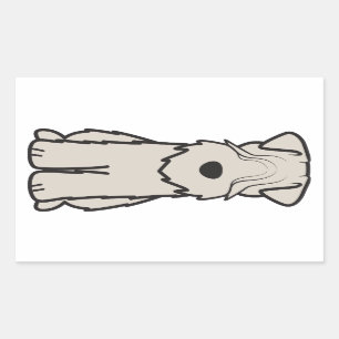 Pegatina Rectangular Dibujo animado de trigo suavemente revestido del