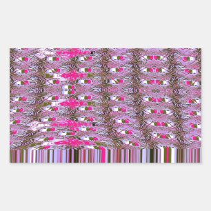 Pegatina Rectangular Dibujo del patrón abstracto de denso e intrincado