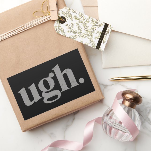 Pegatina Rectangular Dicho divertido sarcástico Uf Meme humor (Regalar)