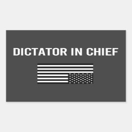 Pegatina Rectangular Dictador en jefe