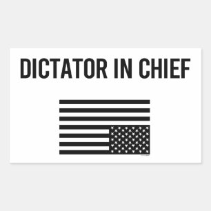 Pegatina Rectangular Dictador en jefe