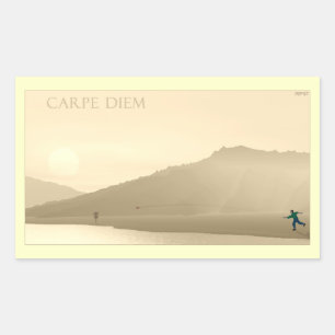 Pegatina Rectangular  Diem. de carpe
