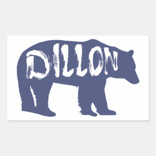 Pegatina Rectangular Dillon Colorado Bear