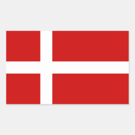 Pegatina Rectangular Dinamarca